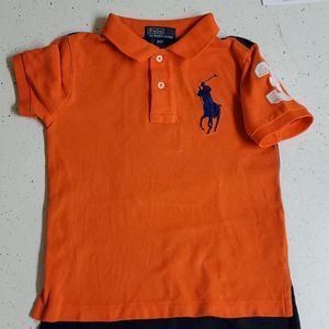 Boys Polo by Ralph Lauren orange navy short sleeve